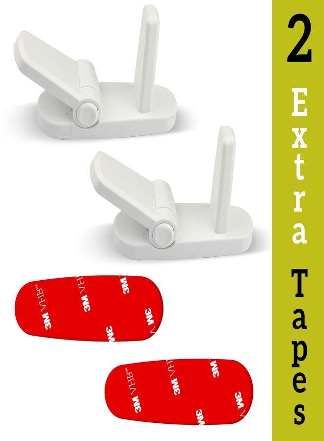 Wappa Baby Baby Proof Door Handle Lever (2-Pack) with 2 Extra Adhesives – Easy 1-Hand Operation for Adults. Durable ABS with 3M Adhesive Backing. Simple Install Locks - Image 5